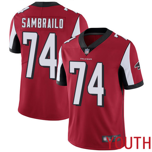 Atlanta Falcons Limited Red Youth Ty Sambrailo Home Jersey NFL Football #74 Vapor Untouchable->youth nfl jersey->Youth Jersey
